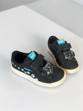 Puma Cat Toddler Sneakers Size 8C Black Velcro Shoes Gift